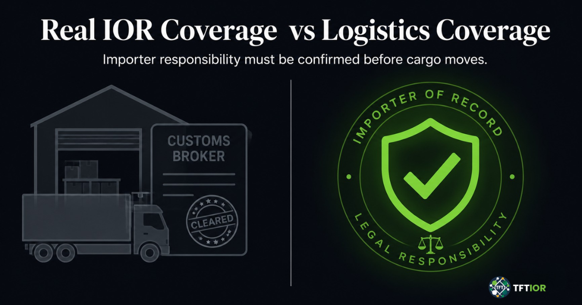 Real IOR Coverage vs Logistics Coverage - TFTIOR